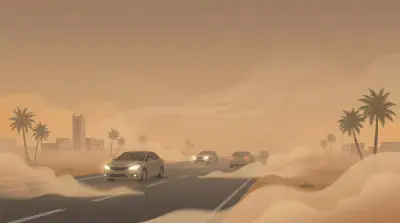 رياح نشطة وأتربة مثارة تخفض مدى الرؤية في طريف غدًا الإثنين