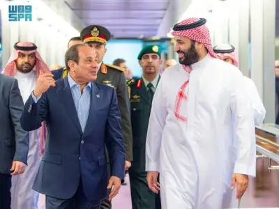 ولي العهد السعودي والرئيس المصري يناقشان تطورات الشرق الأوسط في جدة