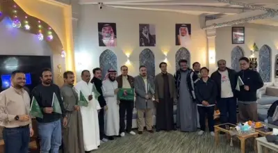 مبتعثون وسياح سعوديون في مصر يحتفون بيوم التأسيس في خيمة رمضانية بالقاهرة