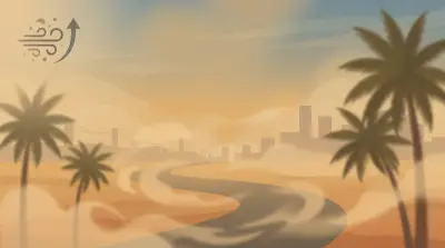 الأرصاد تحذر من رياح نشطة وأتربة مثارة تقلل الرؤية على سكاكا ومحافظات الجوف غداً