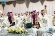 وزير الحرس الوطني الأمير عبدالله بن بندر يتفقد كتيبة مكافحة الشغب 111 بحائل