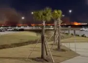 رحلة دلتا تعود إلى مطار سافانا بعد عطل محرك يتسبب في حريق عشبي كبير