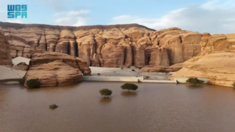 سد قرية شلال بالعلا يرفع مخزونه المائي بعد الأمطار ويدعم استدامة الزراعة