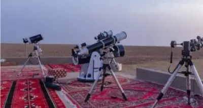 مرصد جامعة المجمعة يرصد القمر يغرب قبل الشمس بـ30 دقيقة في 29 رمضان