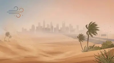 الأرصاد تحذر من رياح نشطة وأتربة مثارة تهدد الرؤية في سكاكا ومحافظات الجوف