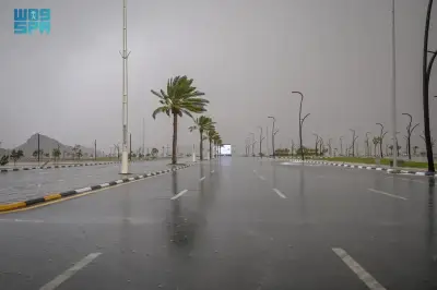 أمطار غزيرة مصحوبة بالبرد تضرب حائل وتؤثر على الأودية والشعاب