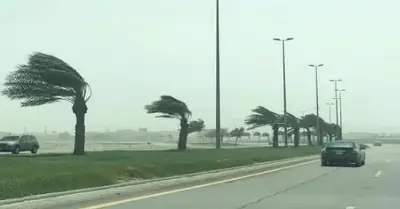 رياح شديدة تضرب منطقة حائل وتقلل مدى الرؤية حتى المساء