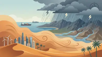 رياح شديدة وعواصف رملية وأمطار غزيرة تجتاح معظم مناطق المملكة الخميس