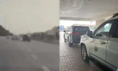 المرور السعودي يضبط قائد مركبة صدم سيارة عموداً وهرب وعرض السير بالرياض