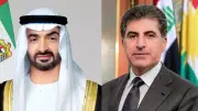 محمد بن زايد وبارزاني يبحثان تداعيات الحرب الخطيرة وسبل احتواء الأزمة الإقليمية
