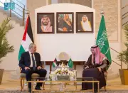 وزير الخارجية السعودي يستقبل نائب الرئيس الفلسطيني في الرياض لبحث تطورات القضية الفلسطينية