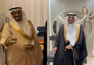 عبد الله السدحان يحتفل بزفاف ابنه نواف بالعرضة النجدية