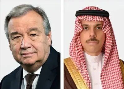 وزير الخارجية السعودي والأمين العام للأمم المتحدة يتناولان التطورات الإقليمية في اتصال هاتفي