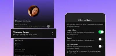 تحديث سبوتيفاي الجديد يقدم أدوات تحكم مرنة لإيقاف مقاطع الفيديو وتعزيز التركيز على المحتوى الصوتي