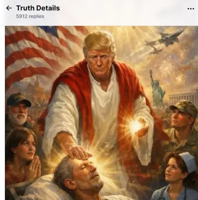 ترامب ينشر صورةً له كالمسيح بعد هجومه على البابا ليو بشأن الحرب الإيرانية