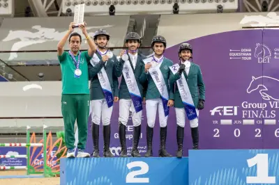 فرسان السعودية يتألقون في الدوحة ويحصدون ميداليات فضية وبرونزية في البطولة الدولية