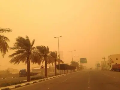 الرياح المثيرة للغبار تؤثر على 7 مناطق وأمطار رعدية على المرتفعات
