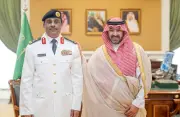 نائب أمير تبوك يستقبل قائد حرس الحدود ويقلد اللواء العنزي رتبته الجديدة