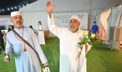وداع آخر قوافل الحجاج العراقيين في مدينة الحجاج بحائل