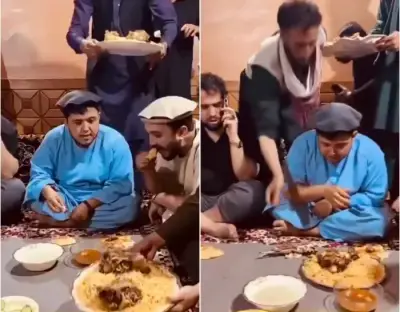بالفيديو: طريقة توزيع اللحم في الولائم الأفغانية تشبه الكبسة السعودية