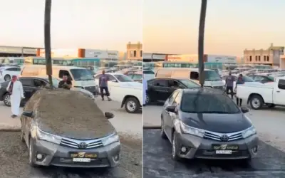 شركة تثير جدلاً بفيديو صب الخرسانة على سيارة تويوتا لاختبار طبقة الحماية