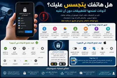 هل هاتفك يتجسس عليك؟ حقيقة جمع البيانات عبر أذونات التطبيقات