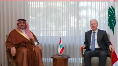 السفير الدوسري يقدم أوراق اعتماده لوزير خارجية لبنان