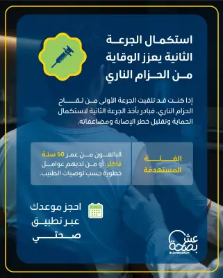 الصحة السعودية تحث من هم فوق 50 عاماً على استكمال جرعتي لقاح الحزام الناري