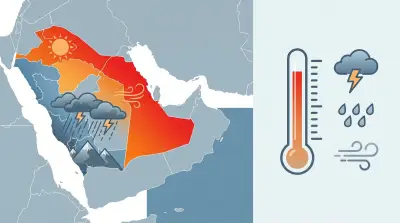 الأرصاد: 47 درجة بالدمام وأمطار رعدية على 4 مناطق الثلاثاء
