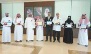رئيس جامعة جازان يكرّم فريقاً بحثياً حاز ذهبية وفضية ITEX 2026