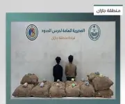 حرس الحدود بجازان يضبط 300 كجم قات مهرب