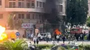 انفجارات تهز العاصمة السورية خلال زيارة ماكرون